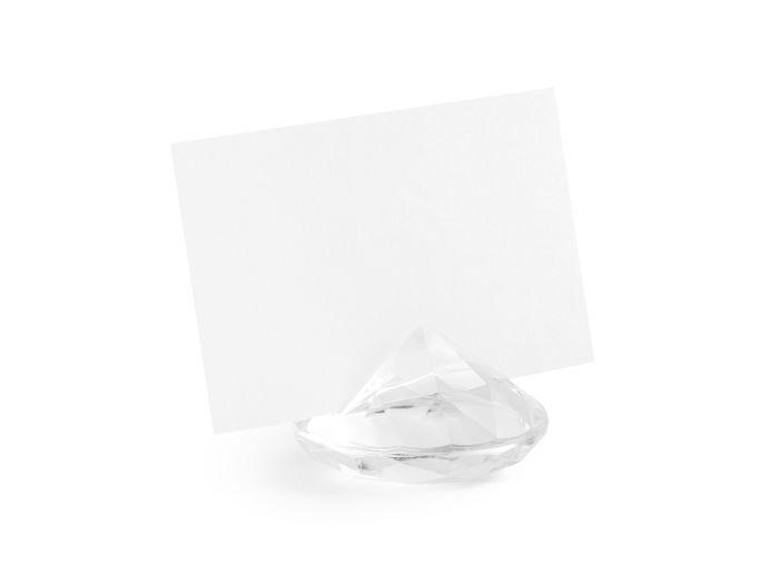 Diamant Bordkort Holder i Klar Farve - 10 Stk.