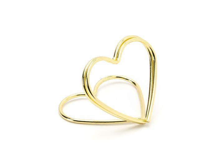 Guld Hjerte Bordkortholdere - Perfekte til Festen!