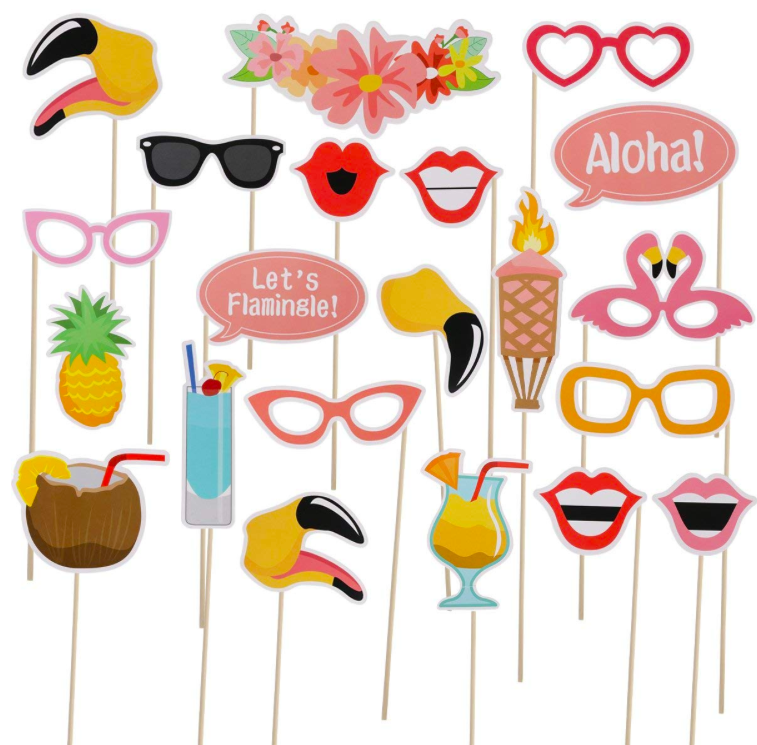 Hawaii Photo Booth Rekvisitter - Festlig Underholdning