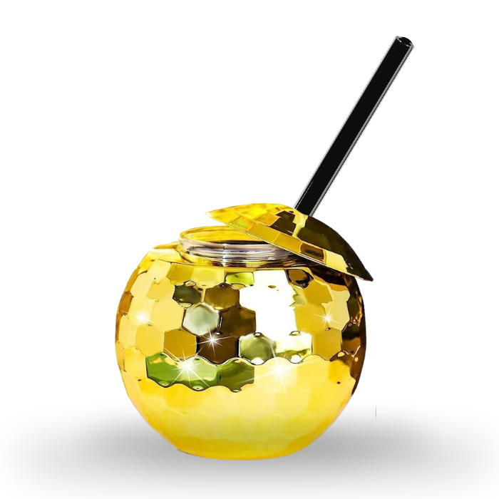 Diskokugle Cocktail Glas Guld 500