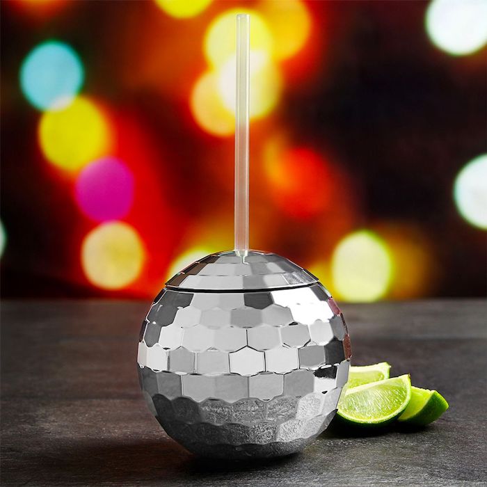 Diskokugle Cocktail Glas Sølv 568