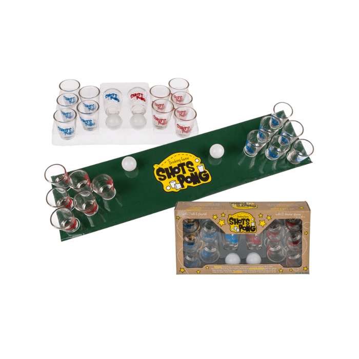 Drukspil Shotspong Med 12 Glas