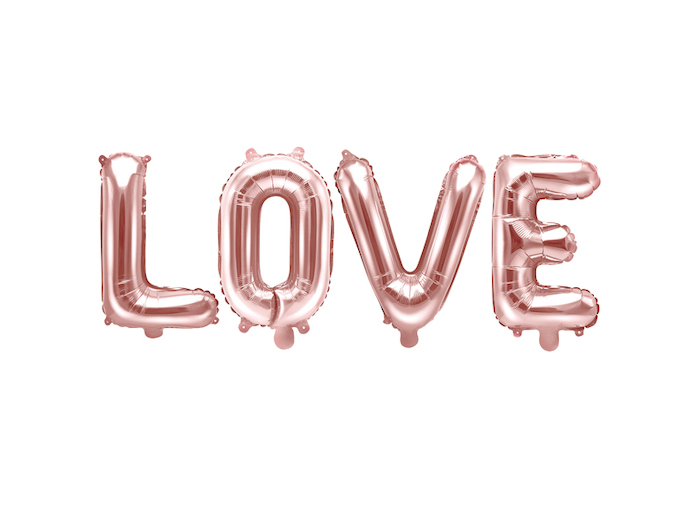 Folieballon Love Rose Gold 140