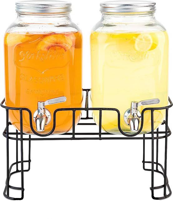 Glas Dispenser 2x   Liter Inkl  Holder