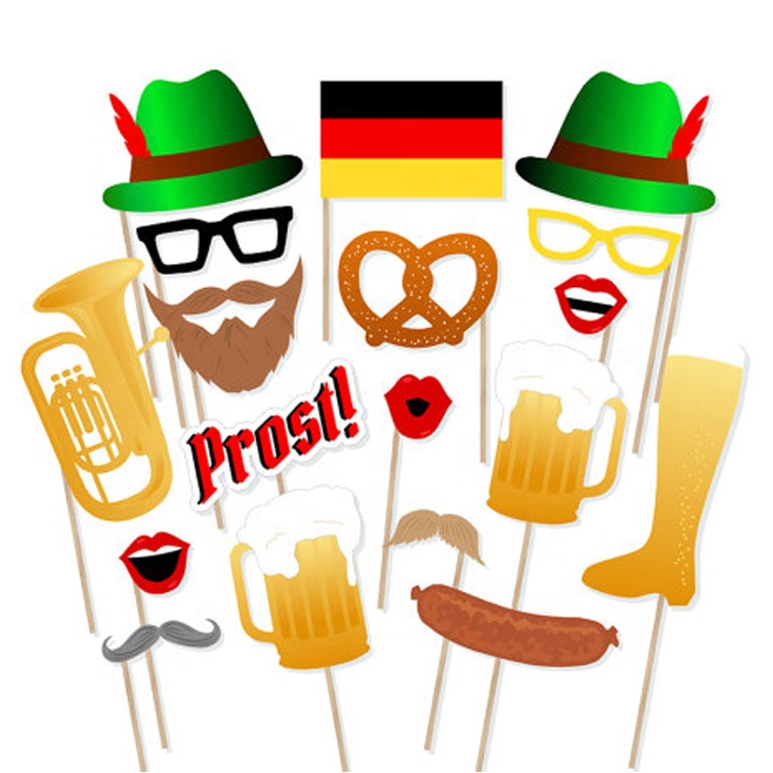 Photo Booth Rekvisitter Oktoberfest 17x