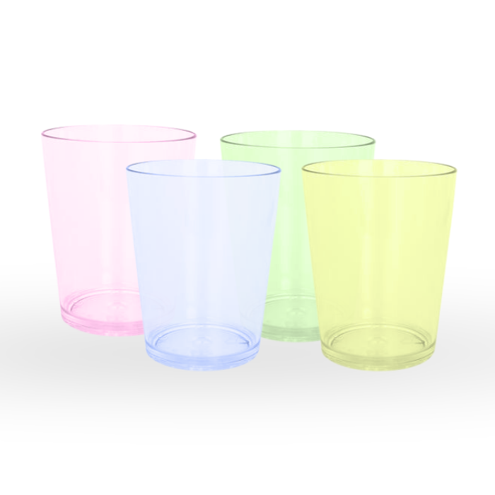 Plastik Shotglas Farvet Genanvendelige     20x