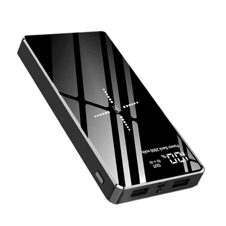 Powerbank Trådløs Opladning 20 000 Mah Sort