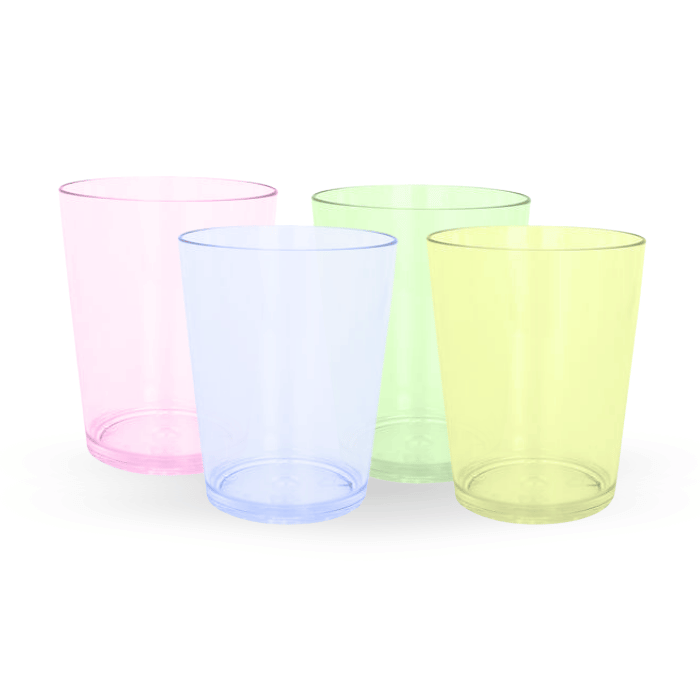 Plastik Shotglas Farvet Genanvendelige     20x